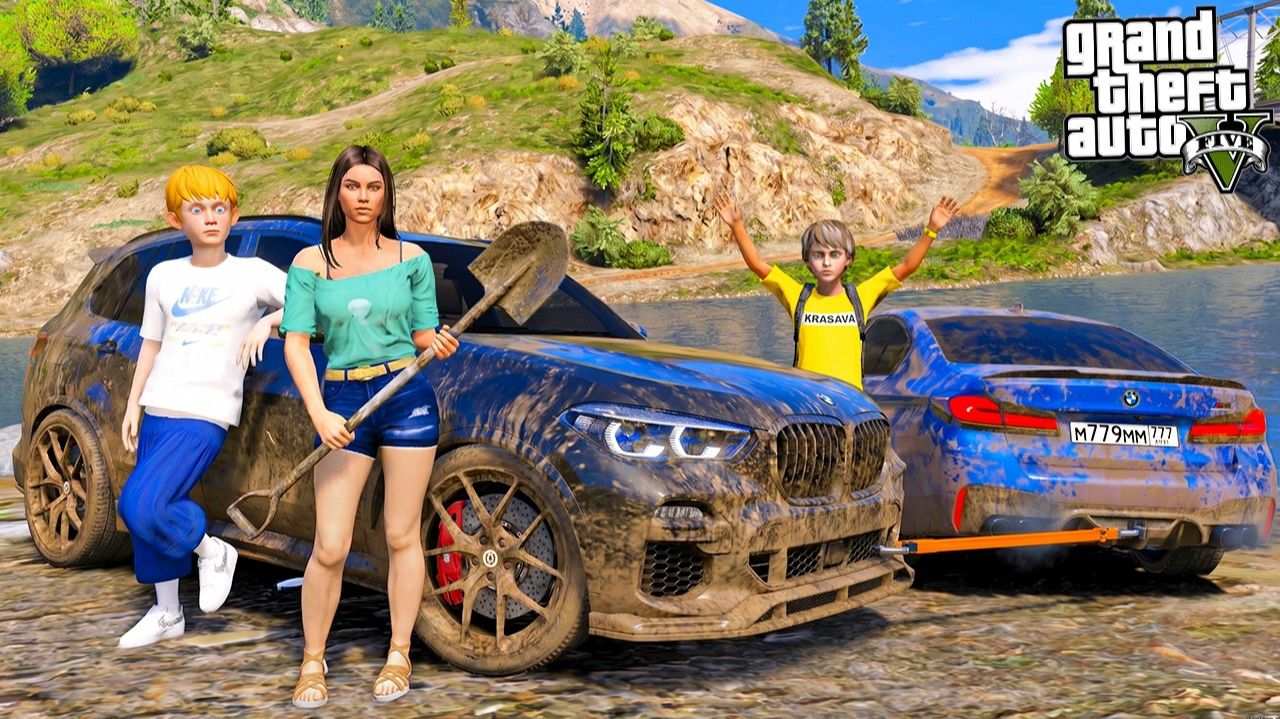ОПЕРСКАЯ ЕЗДА В GTA 5 - НЕУДАЧНАЯ ПОЕЗДКА НА ПРИРОДУ! ЗАСТРЯЛ В ГРЯЗИ НА BMW M5 F90 ASCO! 🌊ВОТЕР