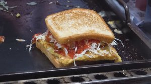 Street Toast Master who Only Sells for 3 Hours in the Morning Myeongdong Toast  Korean street food