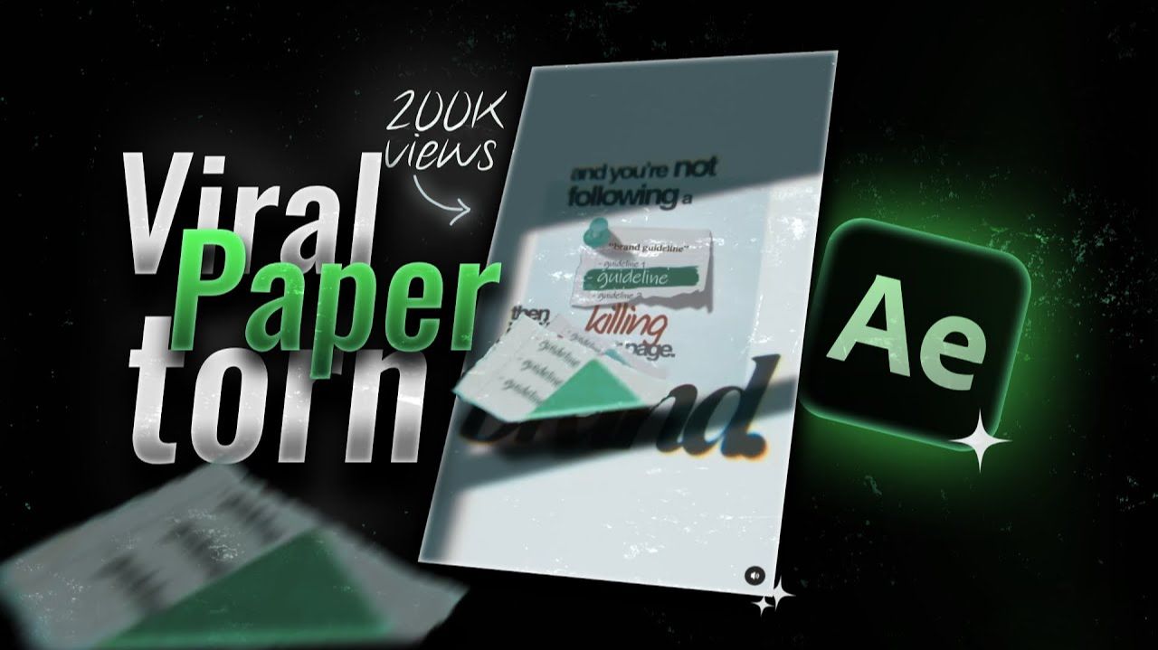 Viral Paper Tear Effect in After Effects (Full Tutorial)