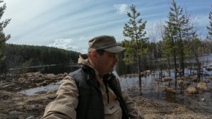 Сходил До Пруда где водится ОКУНЬ. Посмотрел Можно ли уже выезжать на Лодке, ловить рыбу.