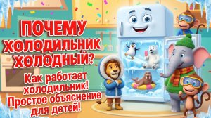 Почему холодильник холодный ❄️ Как работает холодильник | Простое объяснение для детей