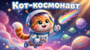 МУЛЬТИК‑ПЕСЕНКА: КОТ-КОСМОНАВТ | Развивающие детские песни и мультики