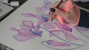 Акварель «Рентген» 💗 Основы техники