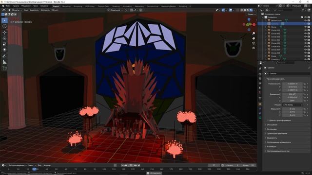 3D модель средневекового замка
