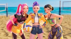 Руми, Мира и Зои. Пляжный волейбол 🏐🌊 [KPop Demon Hunters]