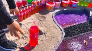 Giant Toothpaste Eruption from Halloween Pumpkin Ghost pit, Big Pepsi, Mtn Dew, Coca Cola vs Mentos
