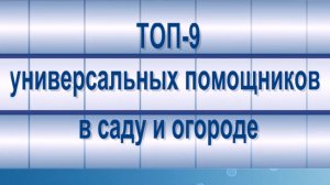 Топ 9 универсальных помощников в саду и огороде