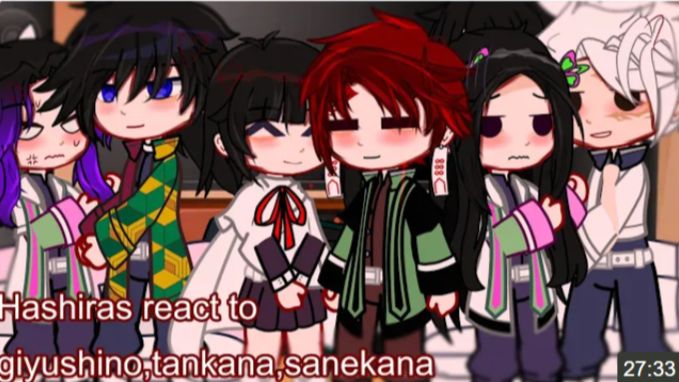 Hashiras React To Giyushino, Tankana, Sanekana, Gacha Club, Kny, Ships