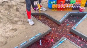 EXPERIMENT_ Big Toothpaste Eruption from Feet and Toes Holes with Giant Fanta, Coca Cola vs Mentos