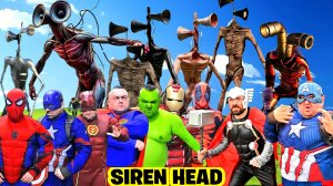 📢 СИРЕНОГОЛОВЫЙ 📢 - против СУПЕРГЕРОЕВ. Кто круче? SIREN HEAD или SUPERHEROES.
