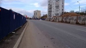 Перекрытие движения по Кавказскому Бульвару около будущей станции метро Луганская Бирюлёвской линии