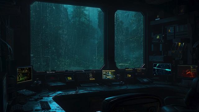 Secrets of the Research Facility 🌑🔬 ｜ Dark Ambient Melodies 🌧️ ｜ Forest Rain 🌲