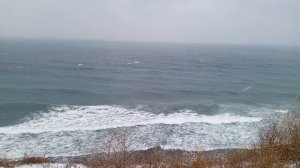 Морской пейзаж в зимнее время.