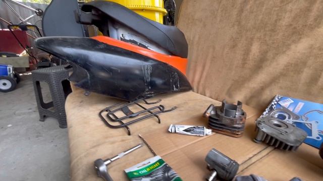 Заменил поршневую на Honda Dio 34.