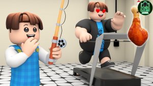 РОБЛОКС Брукхейвен 🏡RP: Волосы с беконом Учат папу Правильно питаться | мультфильм #Roblox