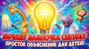 Почему лампочка светит 💡 Как работает свет | Простое объяснение для детей