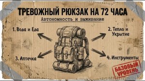 Тревожный чемоданчик на случай ЧС. что должно быть на 72 часа жизни