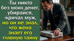 - Ты никто без моих денег, подписывай документы и убирайся,- кричал муж, но он не знал, что ...
