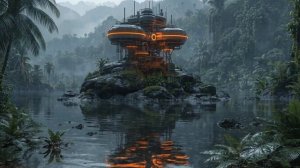 CANOPYA ⧸⧸ Sci-Fi Rain Ambience for Deep Sleep, Focus & Relaxation [JUNGLE OUTPOST AMBIENT]