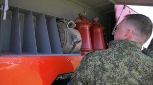 Открытие памятника третьей пожарной машине в ПСЧ-99, ЗИЛ-131