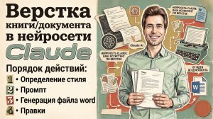 Верстка книги/документа в нейросети Claude - стиль, промпт, генерация документа word