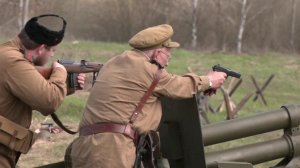 На берегу Оки состоялась яркая реконструкция эпизода последних дней Великой Отечественной войны.