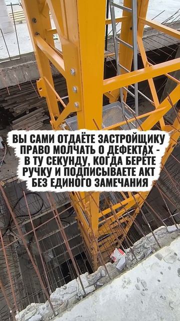ВЫ САМИ ОТДАЁТЕ ЗАСТРОЙЩИКУ ПРАВО МОЛЧАТЬ О ДЕФЕКТАХ - В ТУ СЕКУНДУ, КОГДА БЕРЁТЕ РУЧКУ И ПОДПИСЫВАЕ