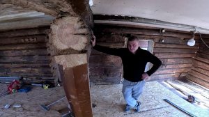 Купил заброшенный дом в деревне ! Отпилили полдома ! Полы сделали ! №44