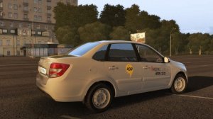 CITY CAR DRIVING . БУДНИ ТАКСИСТА . РАБОТАЮ В ЯНДЕКС ТАКСИ. LADA GRANTA FL