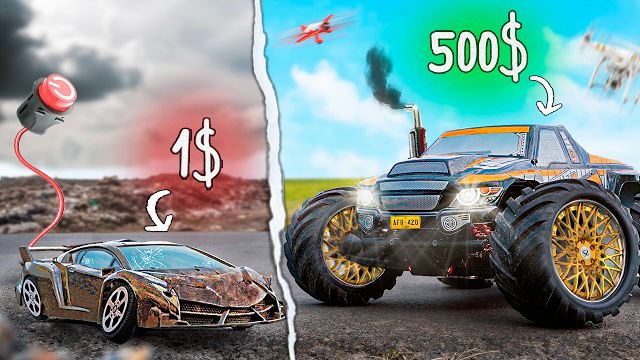 1$ VS 500$ РАДИОУПРАВЛЯЕМЫЕ ИГРУШКИ !) смотреть онлайн