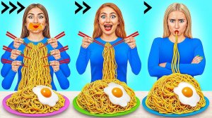 Быстрая Средняя или Медленная Скорость Еды Челлендж # Забавные Лайфхаки с Едой от TeenDO Challenge
