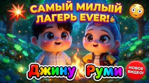 Красочные Мультики для Детей! Кьюшные Джину и Руми в лесу: самое милое выживалити! 🏕️