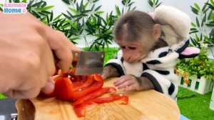 Naughty BiBi makes vegetable egg roll for Amee