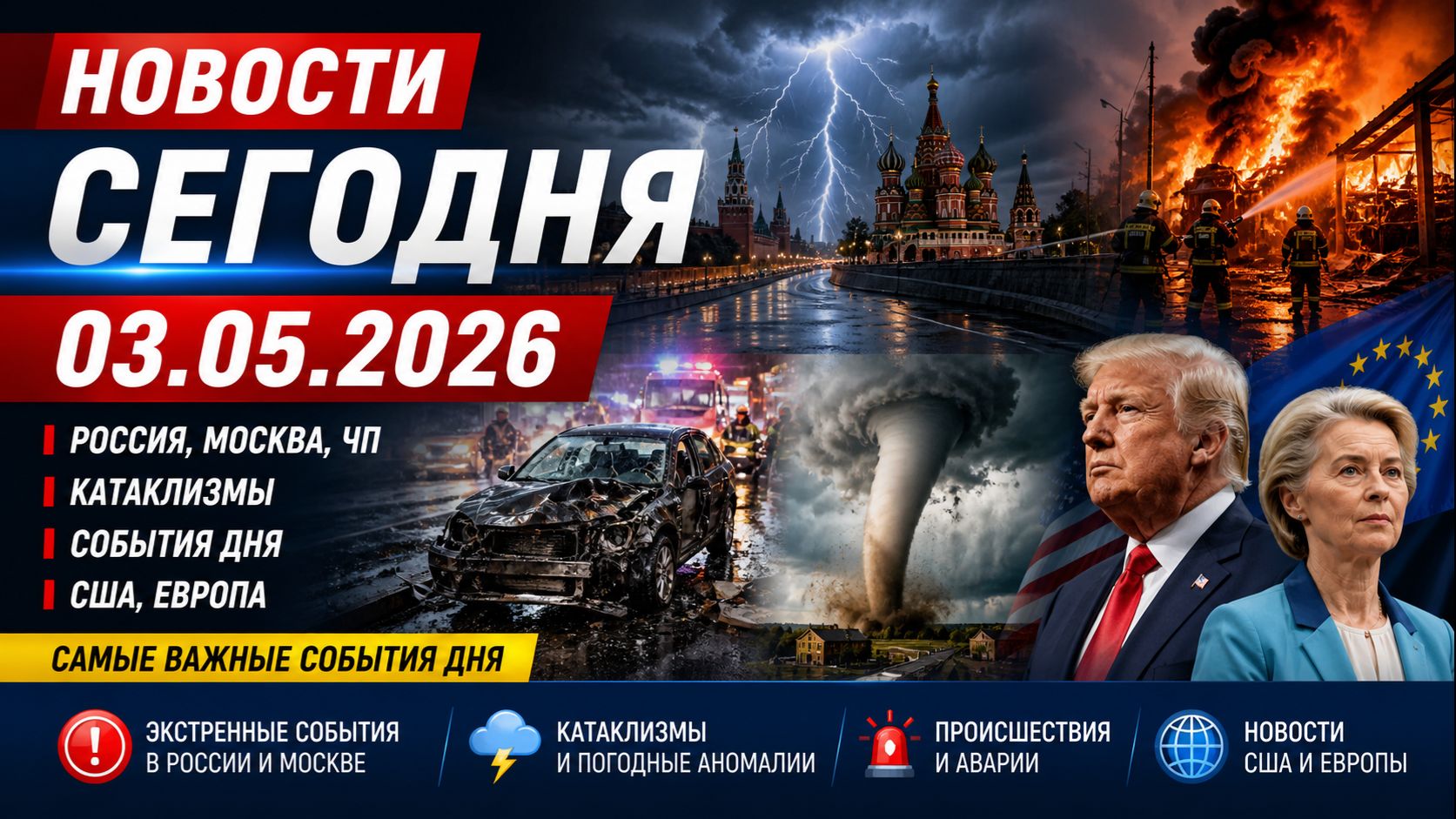 НОВОСТИ СЕГОДНЯ_ 03.05.2026 - Россия, Москва, ЧП, Катаклизмы, События Дня, США_ Европа