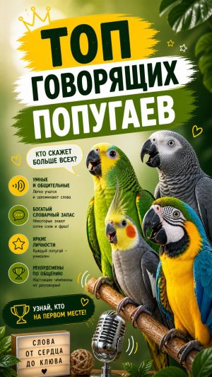 Топ говорящих попугаев