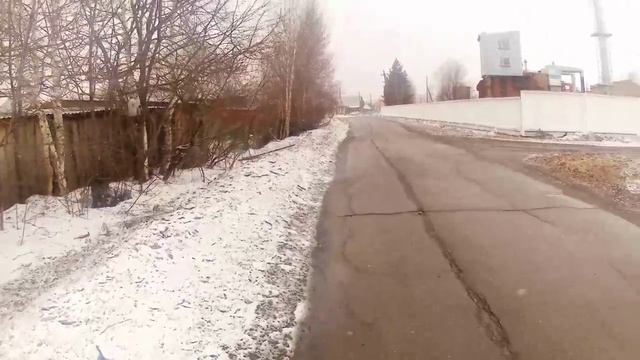 Снегопад в Енисейске (12.04.2026)