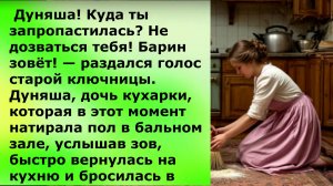 Дуняша! Куда ты запропастилась? Не дозваться тебя! Барин зовёт!