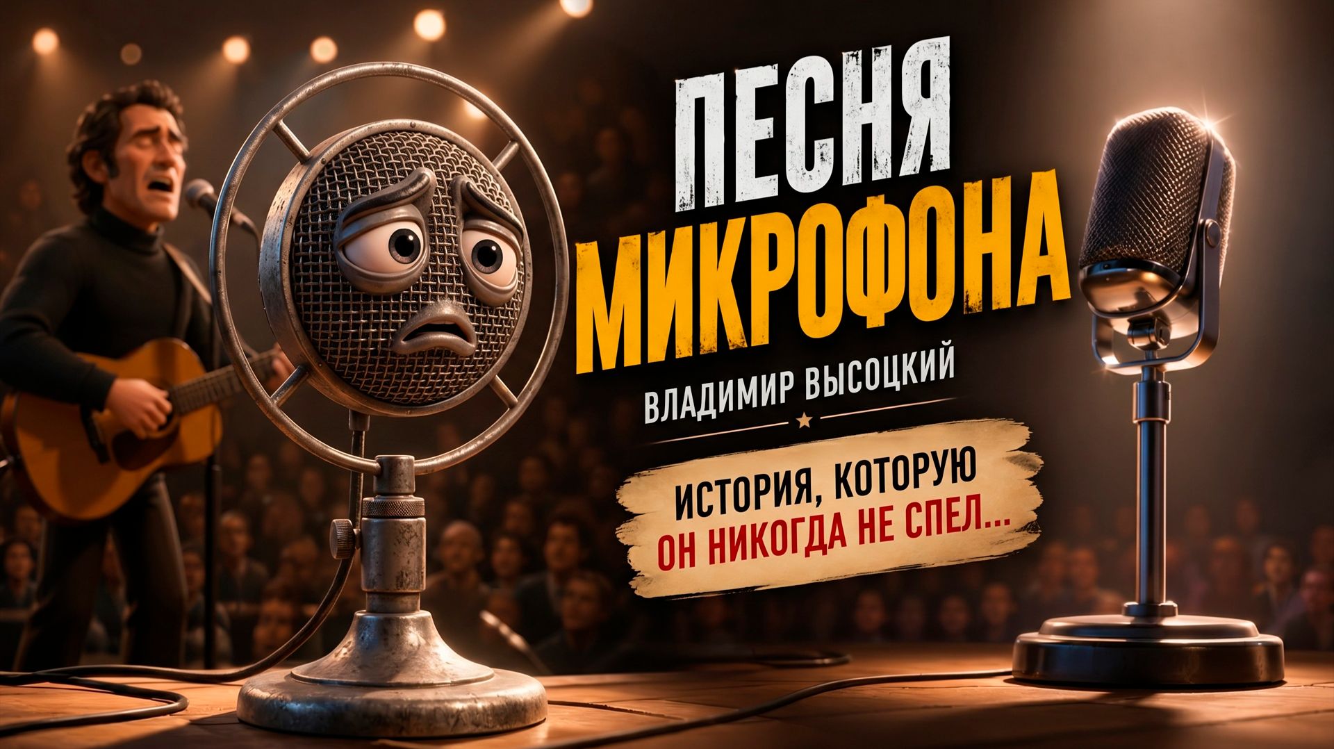 «ПЕСНЯ МИКРОФОНА» -  МИКРОФОН ЗАГОВОРИЛ!  3D мультфильм по песне  В.С.Высоцкого