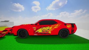 МУЛЬТИКИ ТАЧКИ 🏎️ МОЛНИЯ МАКВИН: ГИГАНТСКИЙ против МАЛЕНЬКОГО ДОДЖ ЧЕЛЛЕНДЖЕР и КРУТЫЕ АВАРИИ 🔥💥