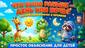 Что было раньше — день или ночь 🌍 Интересный вопрос о времени | Простое объяснение для детей