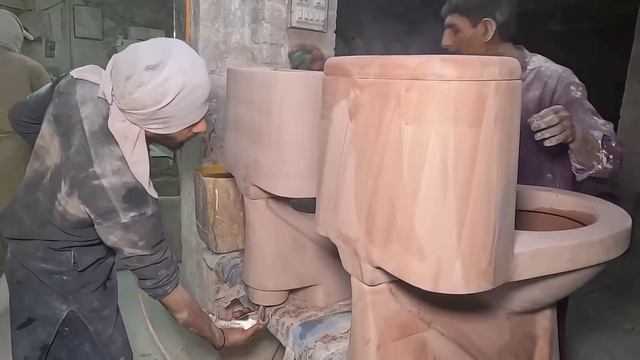 Amazing Process of Making Toilet bowl In pakistan # #How Commodes Made