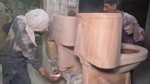 Amazing Process of Making Toilet bowl In pakistan # #How Commodes Made