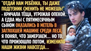 Одинокий отец с младенцем на руках брёл сквозь метель. Неожиданно вдали показался