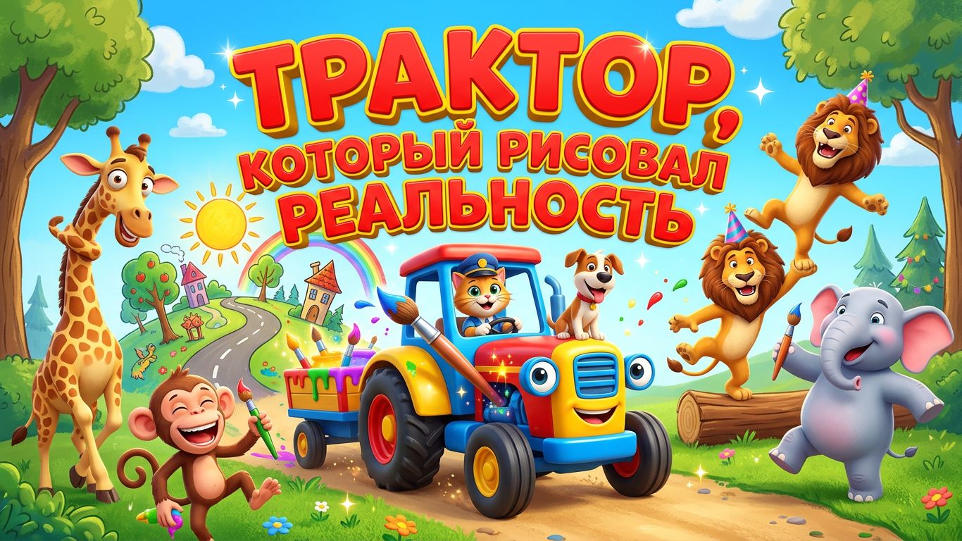 Синий трактор, КОТОРЫЙ РИСОВАЛ РЕАЛЬНОСТЬ 🎨🚜 | Волшебный мультфильм для детей про силу воображения