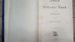 Антикварная книга Zeitschrift für bildende kunst