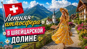 Пешая экскурсия по сказочной деревне Швейцарии 🇨🇭 Летняя атмосфера в Швейцарской долине 🏡