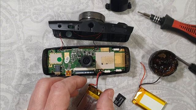 Замена аккумулятора в видеорегистраторе Texet DVR-601FHD