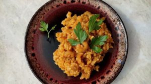 Нежный плов с креветками