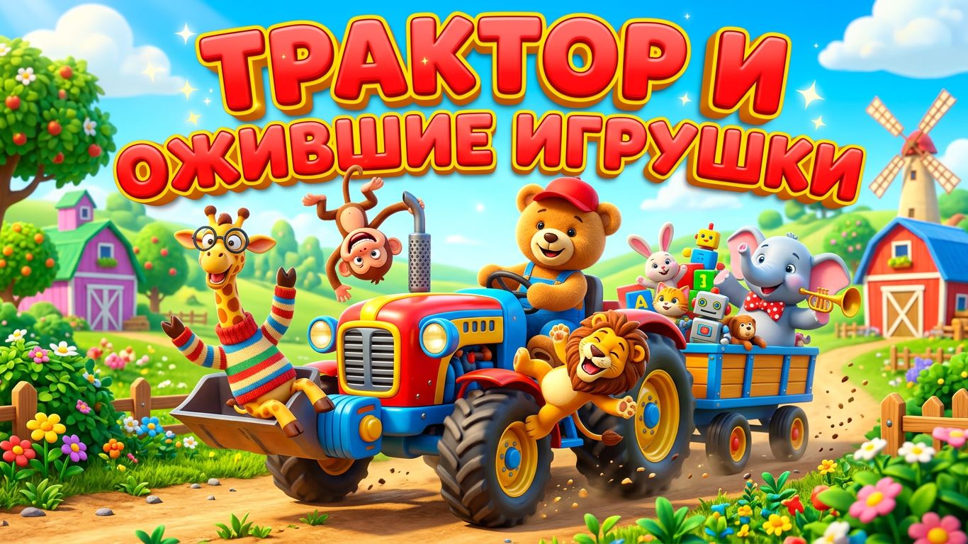 Синий трактор И ОЖИВШИЕ ИГРУШКИ 🧸🚜 | Волшебный мультфильм для детей про игрушки, которые ожили