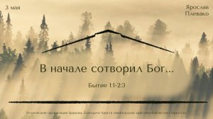 03.05.2026 Ярослав Плевако «В начале сотворил Бог...»